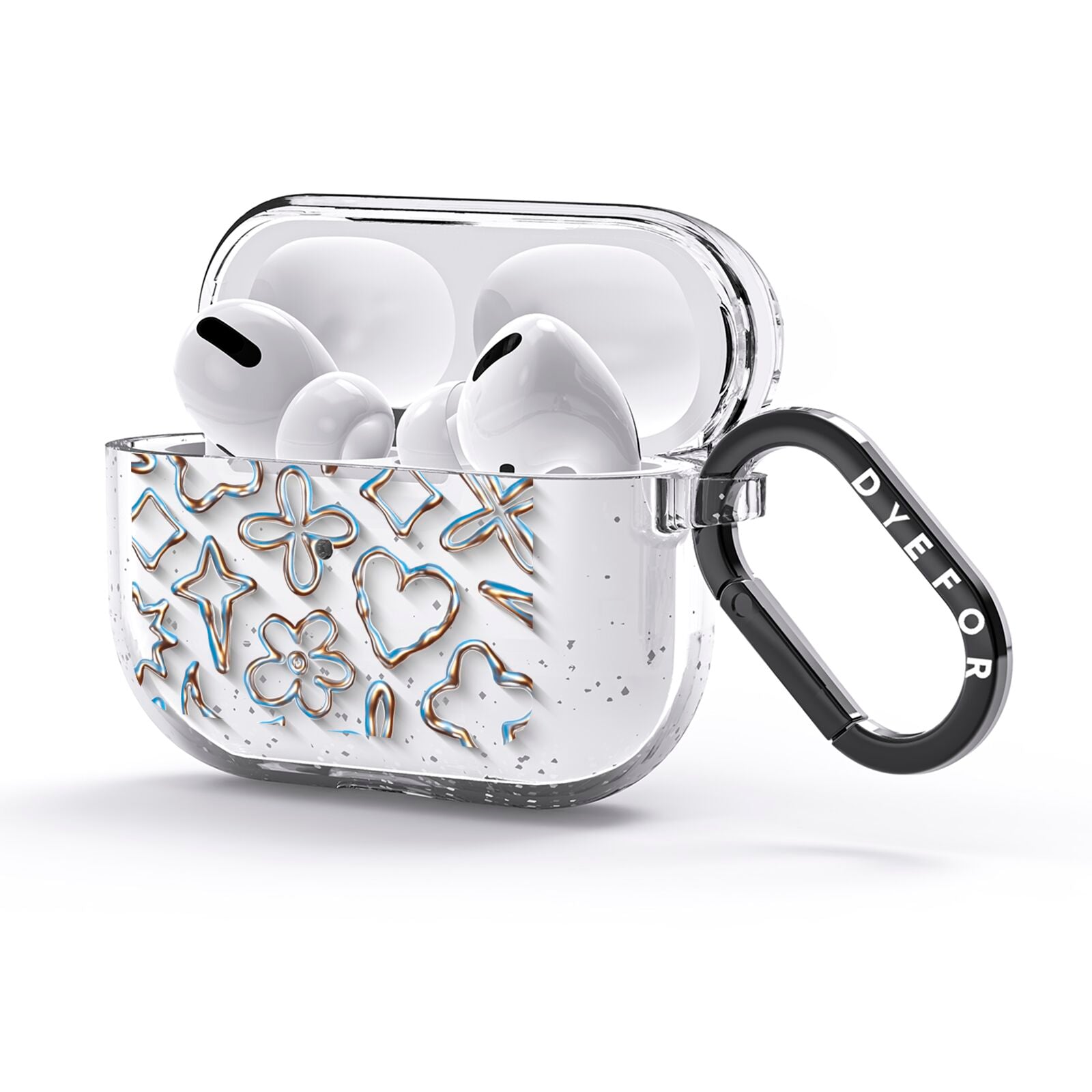 Liquid Chrome Doodles AirPods Glitter Case 3rd Gen Side Image