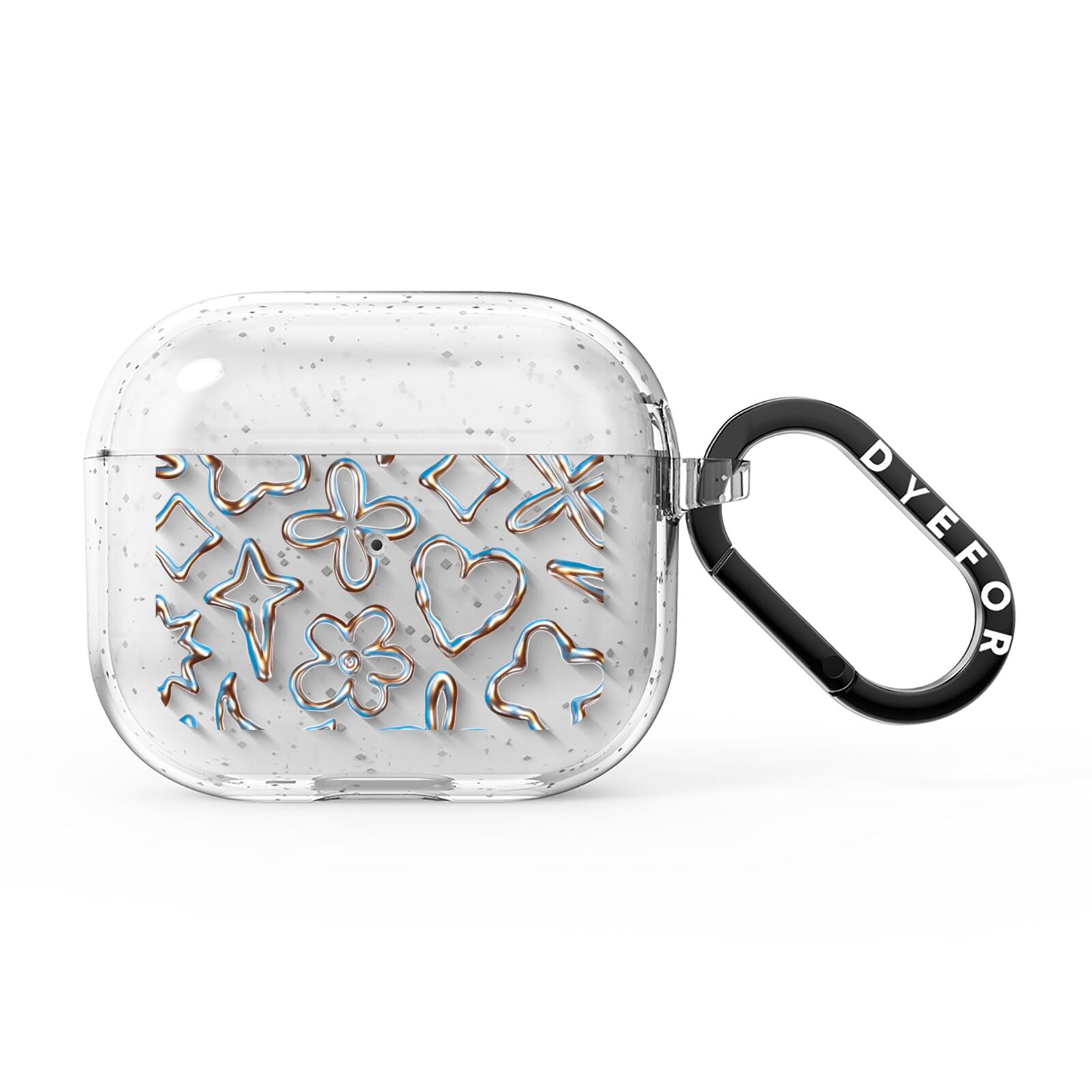 Liquid Chrome Doodles AirPods Glitter Case 3rd Gen