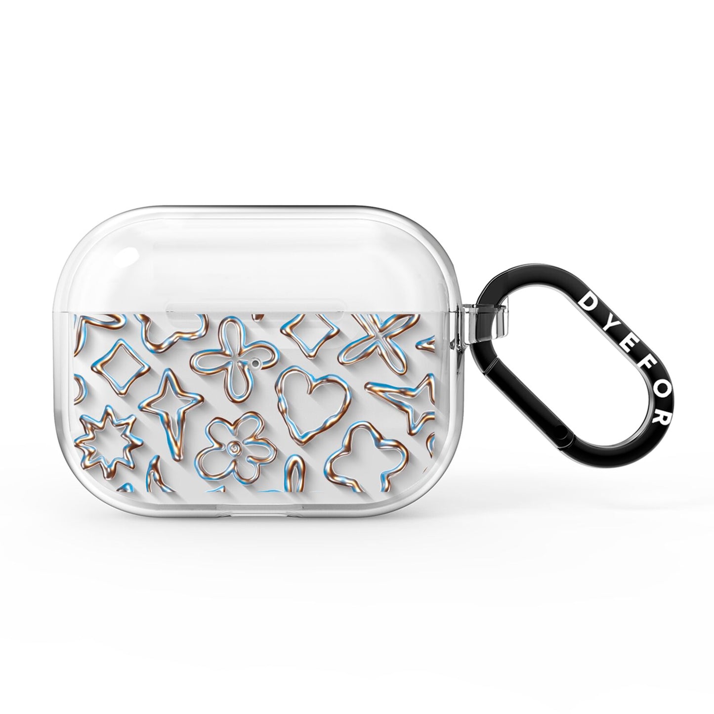 Liquid Chrome Doodles AirPods Pro Clear Case