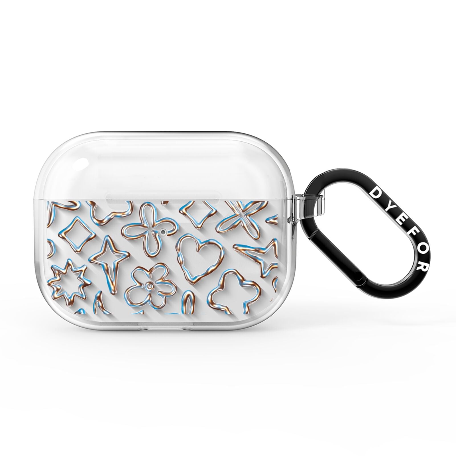 Liquid Chrome Doodles AirPods Pro Clear Case