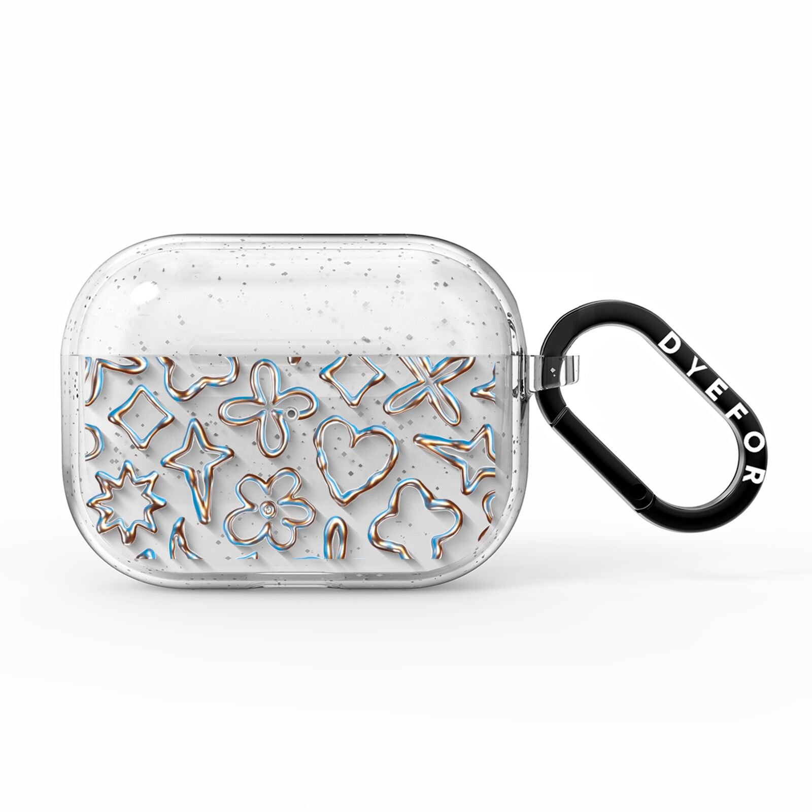 Liquid Chrome Doodles AirPods Pro Glitter Case