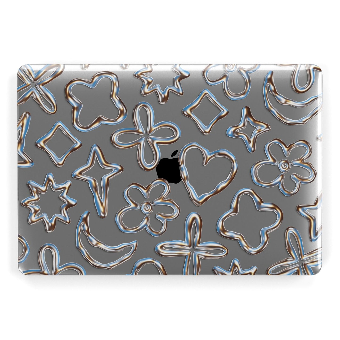 Liquid Chrome Doodles Apple MacBook Case