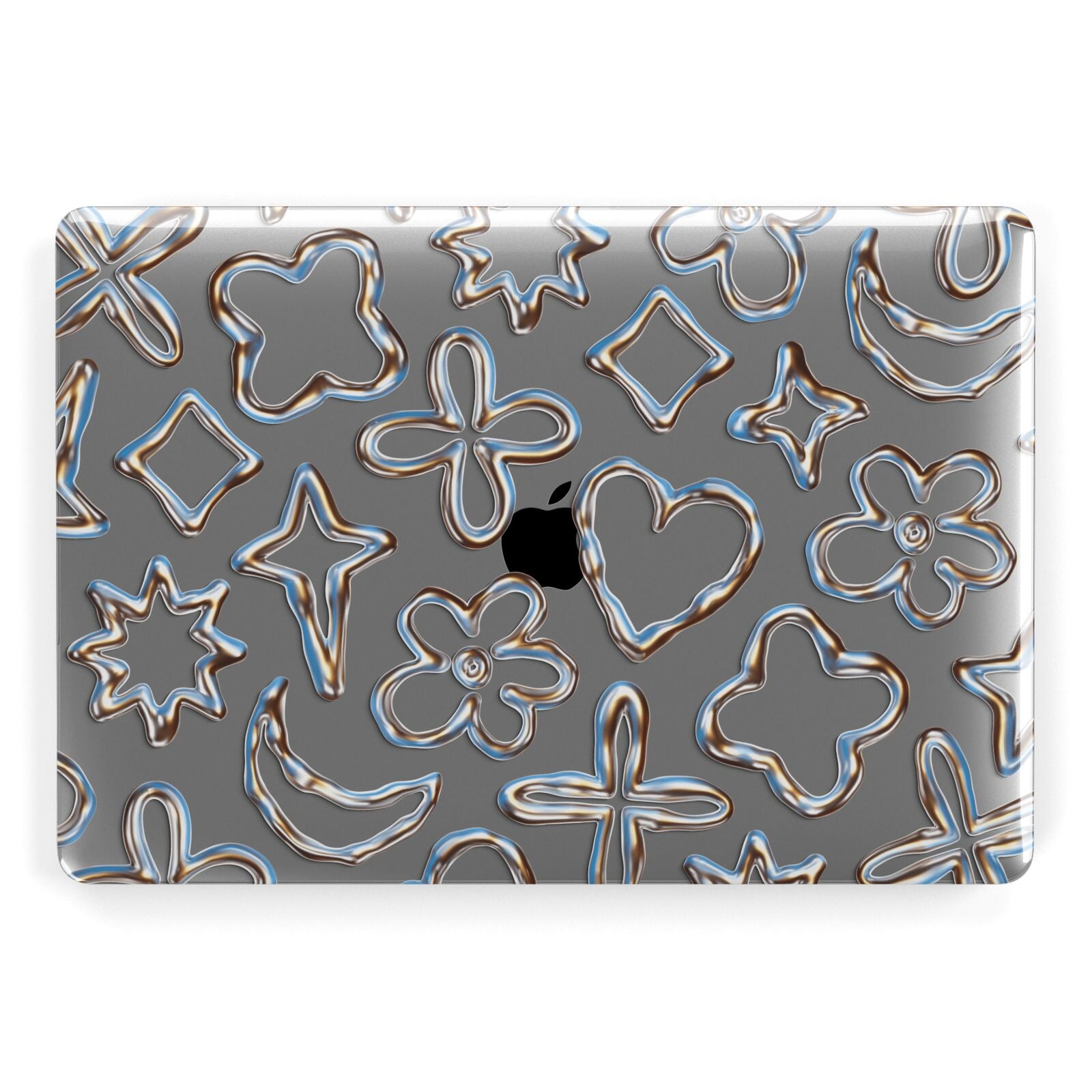 Liquid Chrome Doodles Apple MacBook Case