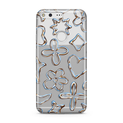 Liquid Chrome Doodles Google Pixel Case
