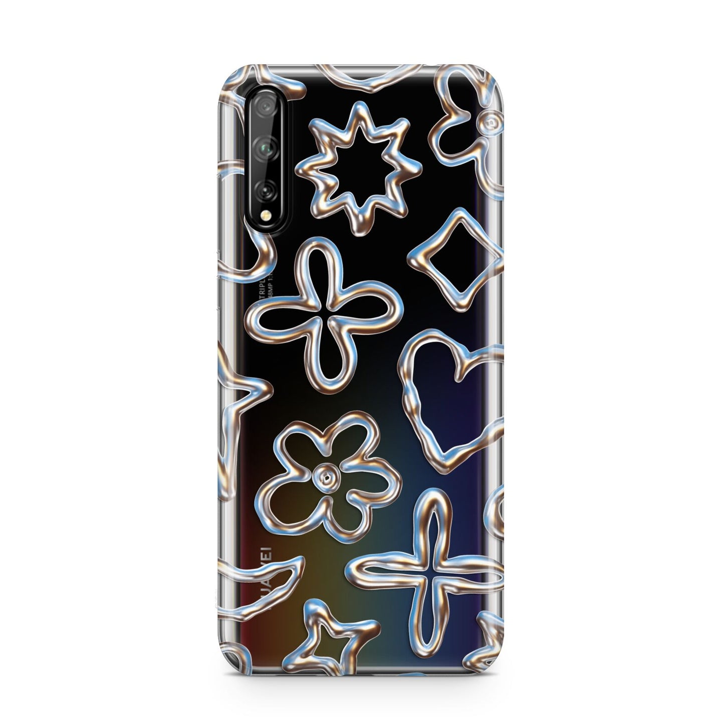 Liquid Chrome Doodles Huawei Enjoy 10s Phone Case