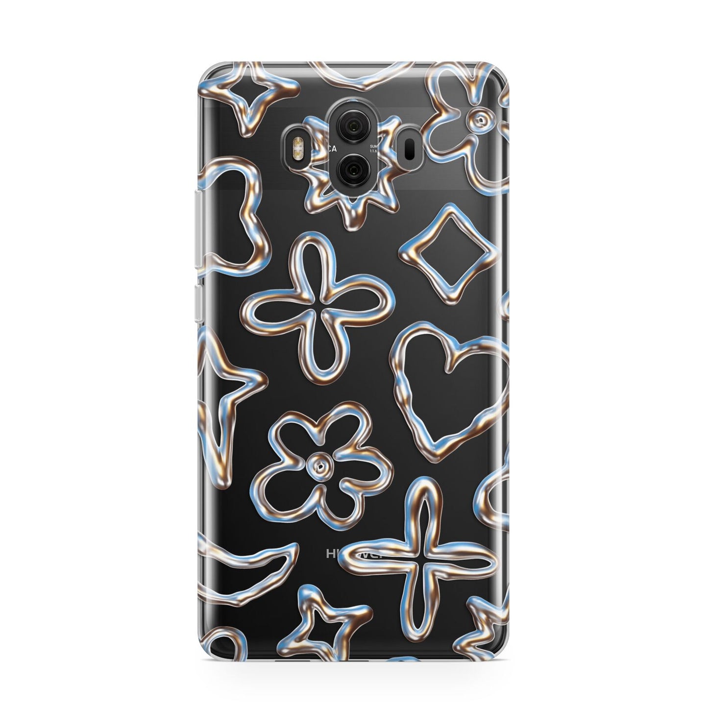 Liquid Chrome Doodles Huawei Mate 10 Protective Phone Case
