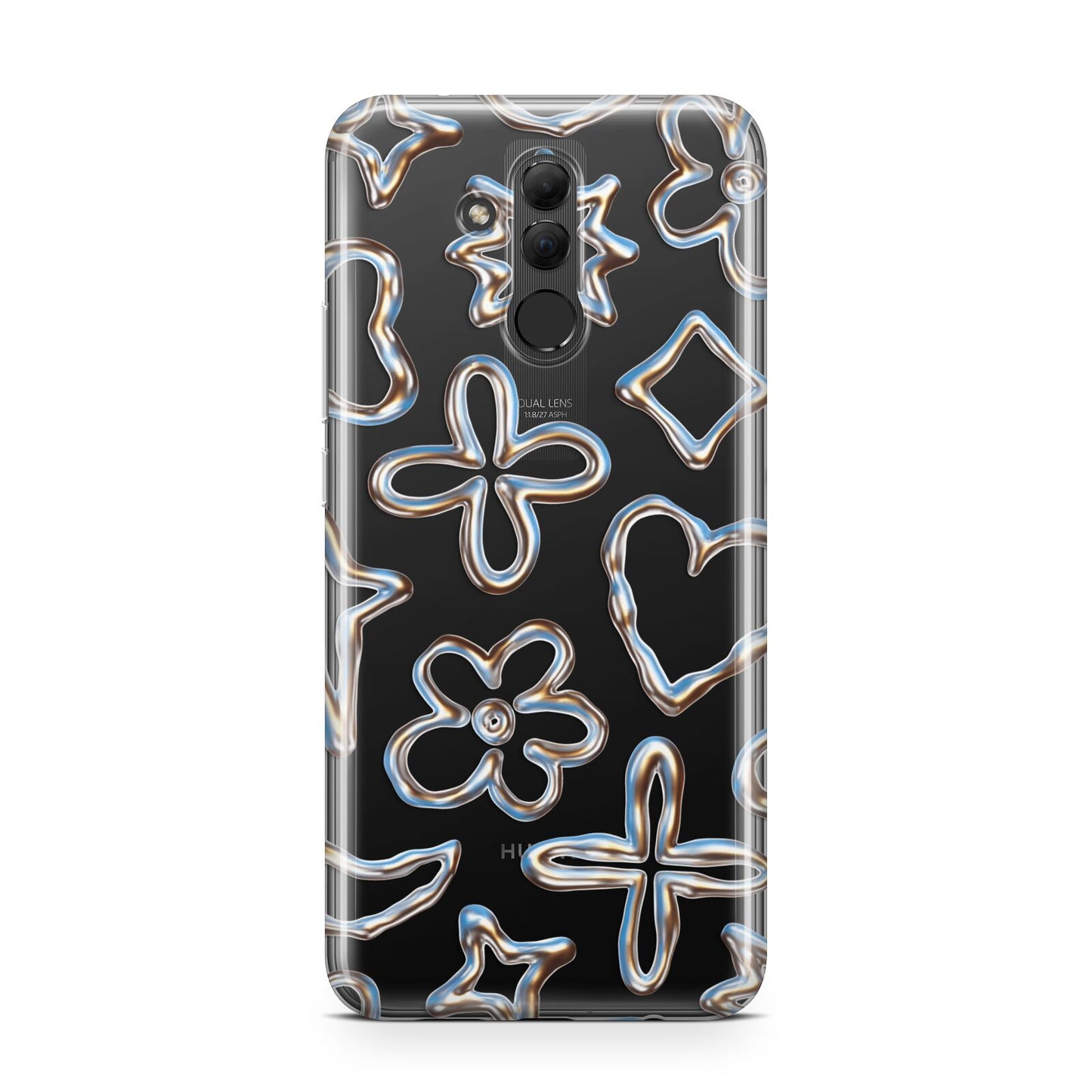 Liquid Chrome Doodles Huawei Mate 20 Lite