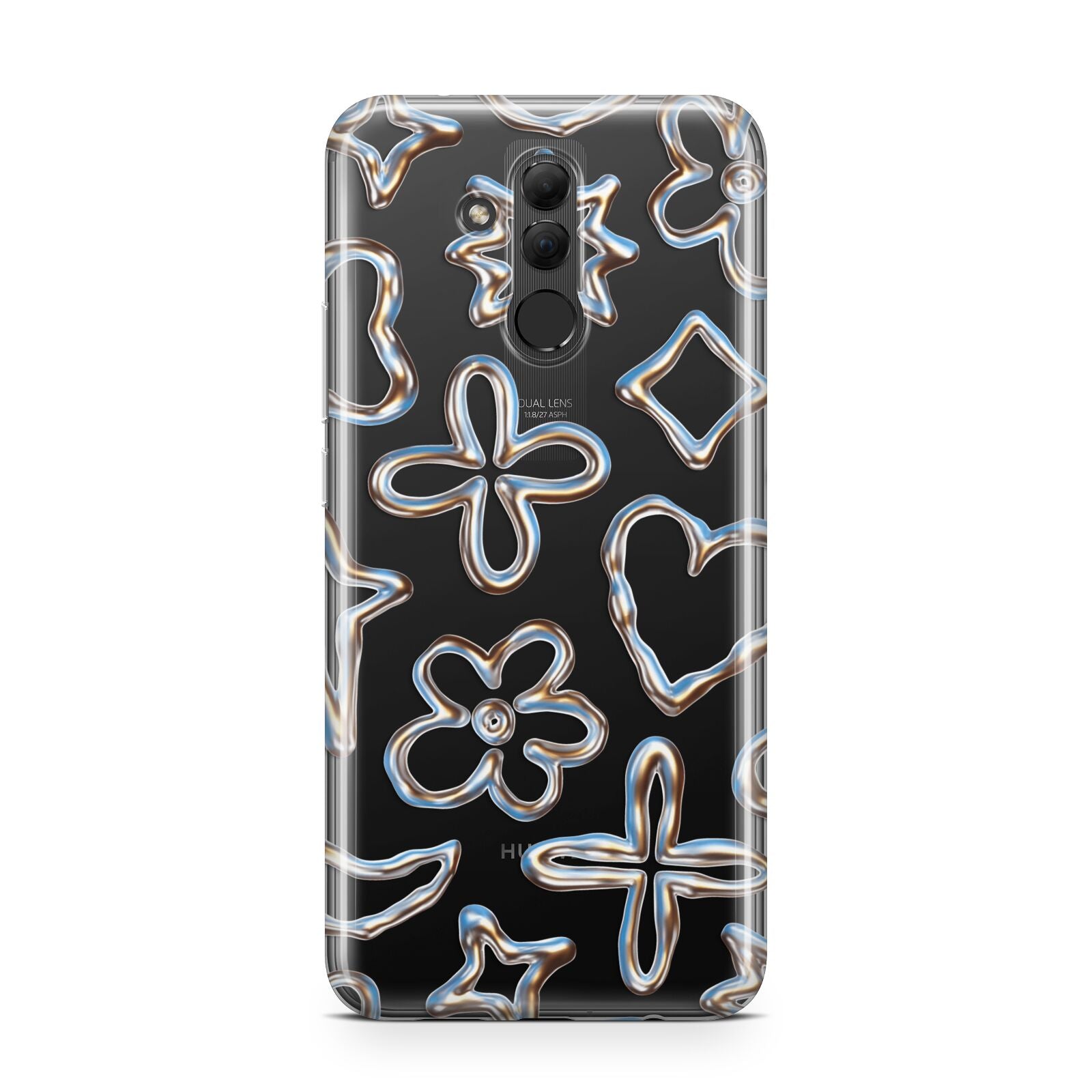 Liquid Chrome Doodles Huawei Mate 20 Lite