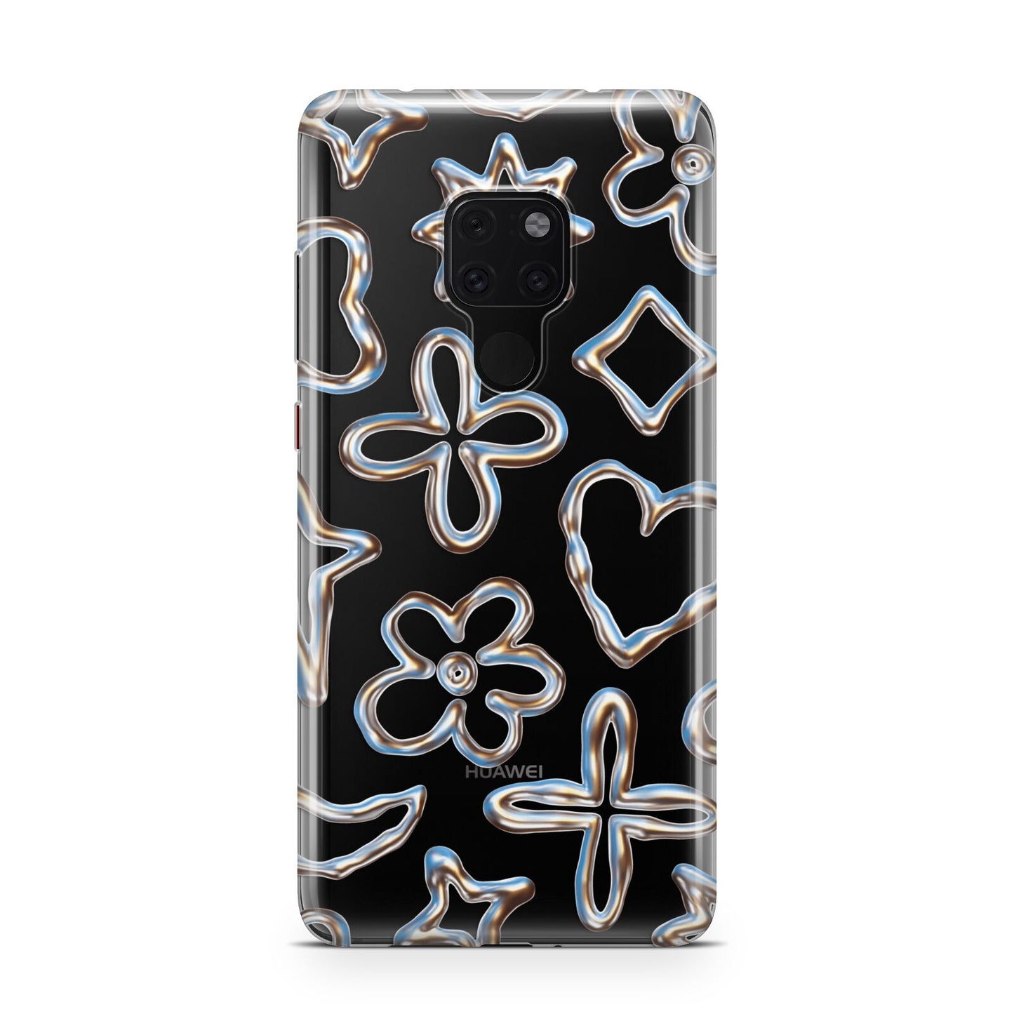 Liquid Chrome Doodles Huawei Mate 20 Phone Case