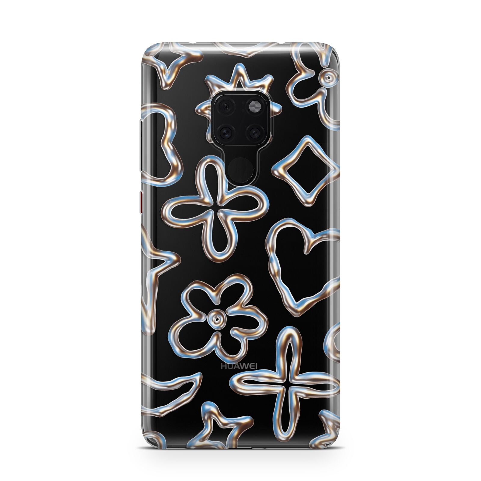Liquid Chrome Doodles Huawei Mate 20 Phone Case