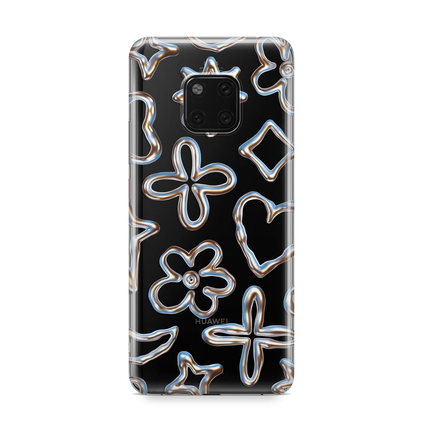 Liquid Chrome Doodles Huawei Mate 20 Pro Phone Case
