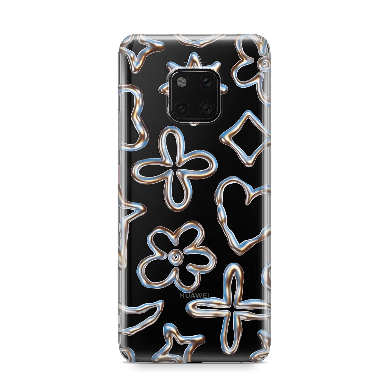 Liquid Chrome Doodles Huawei Mate 20 Pro Phone Case