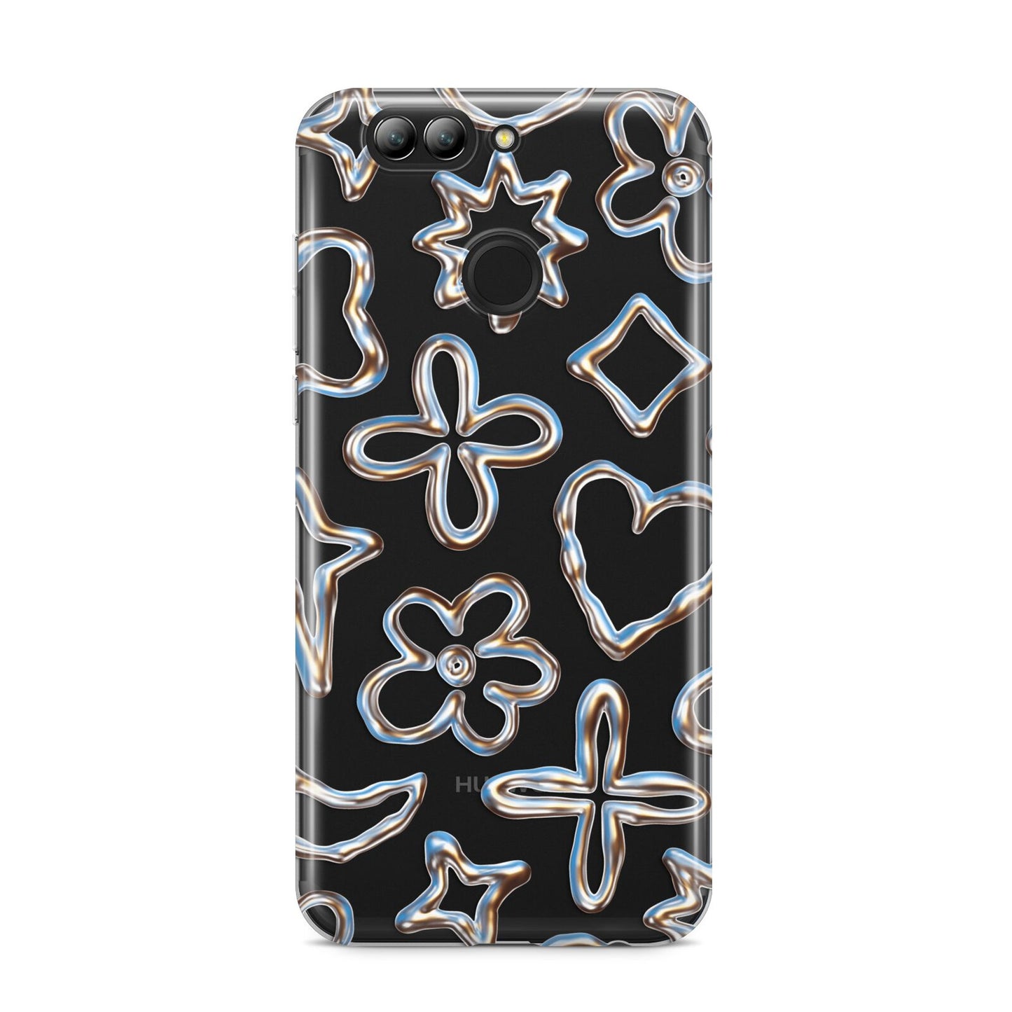 Liquid Chrome Doodles Huawei Nova 2s Phone Case
