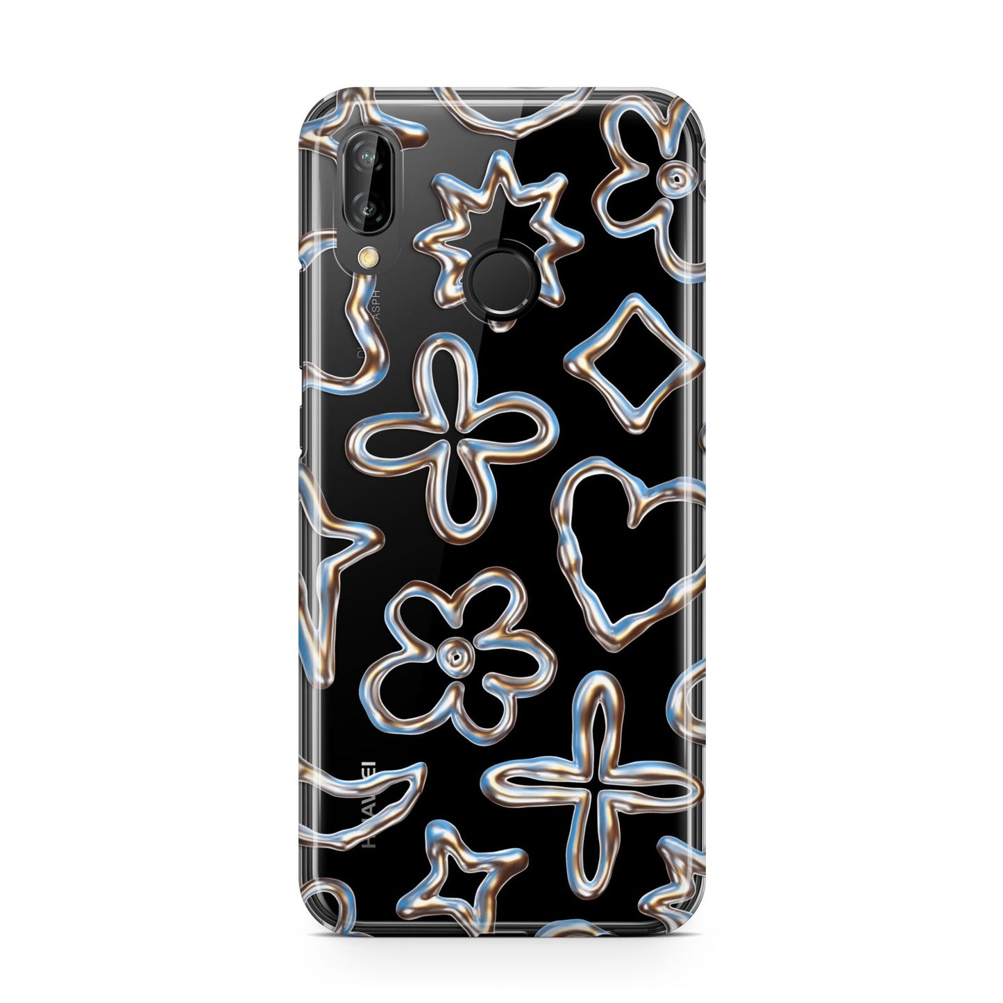 Liquid Chrome Doodles Huawei P20 Lite Phone Case