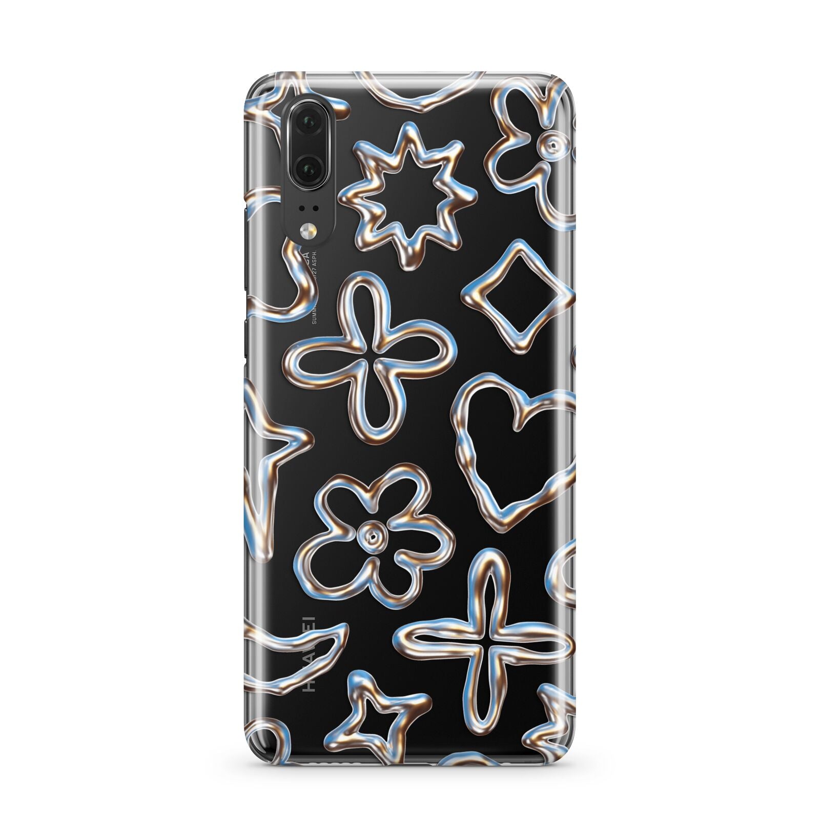 Liquid Chrome Doodles Huawei P20 Phone Case