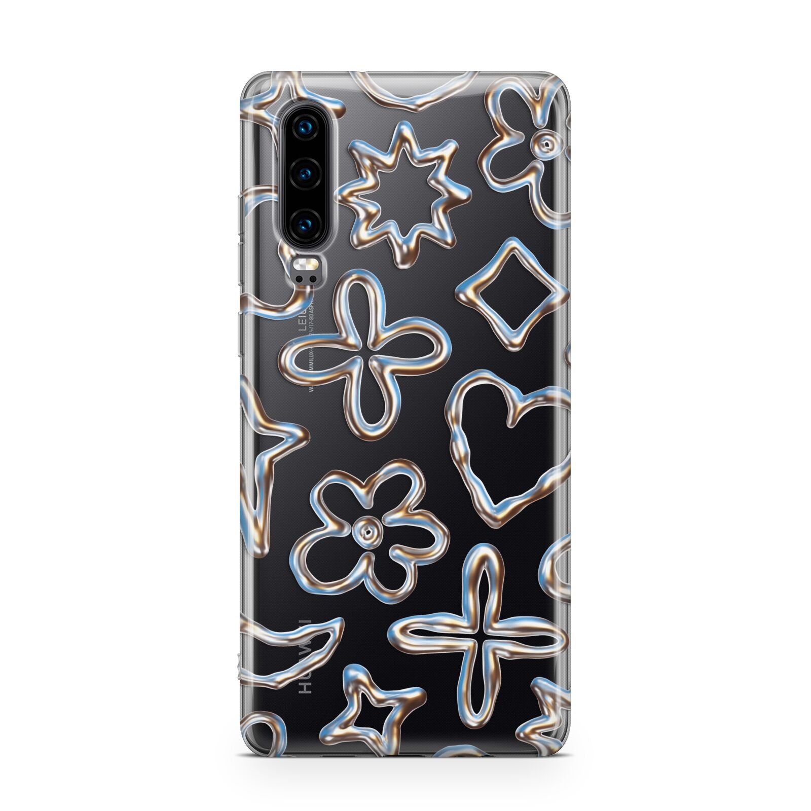 Liquid Chrome Doodles Huawei P30 Phone Case