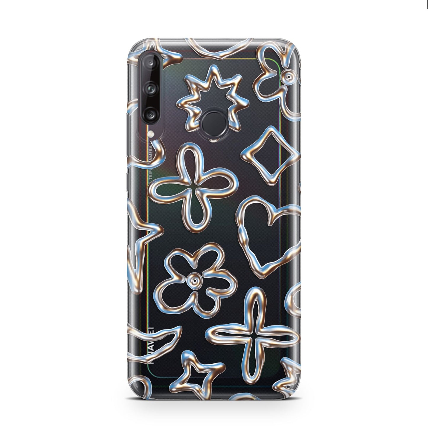 Liquid Chrome Doodles Huawei P40 Lite E Phone Case
