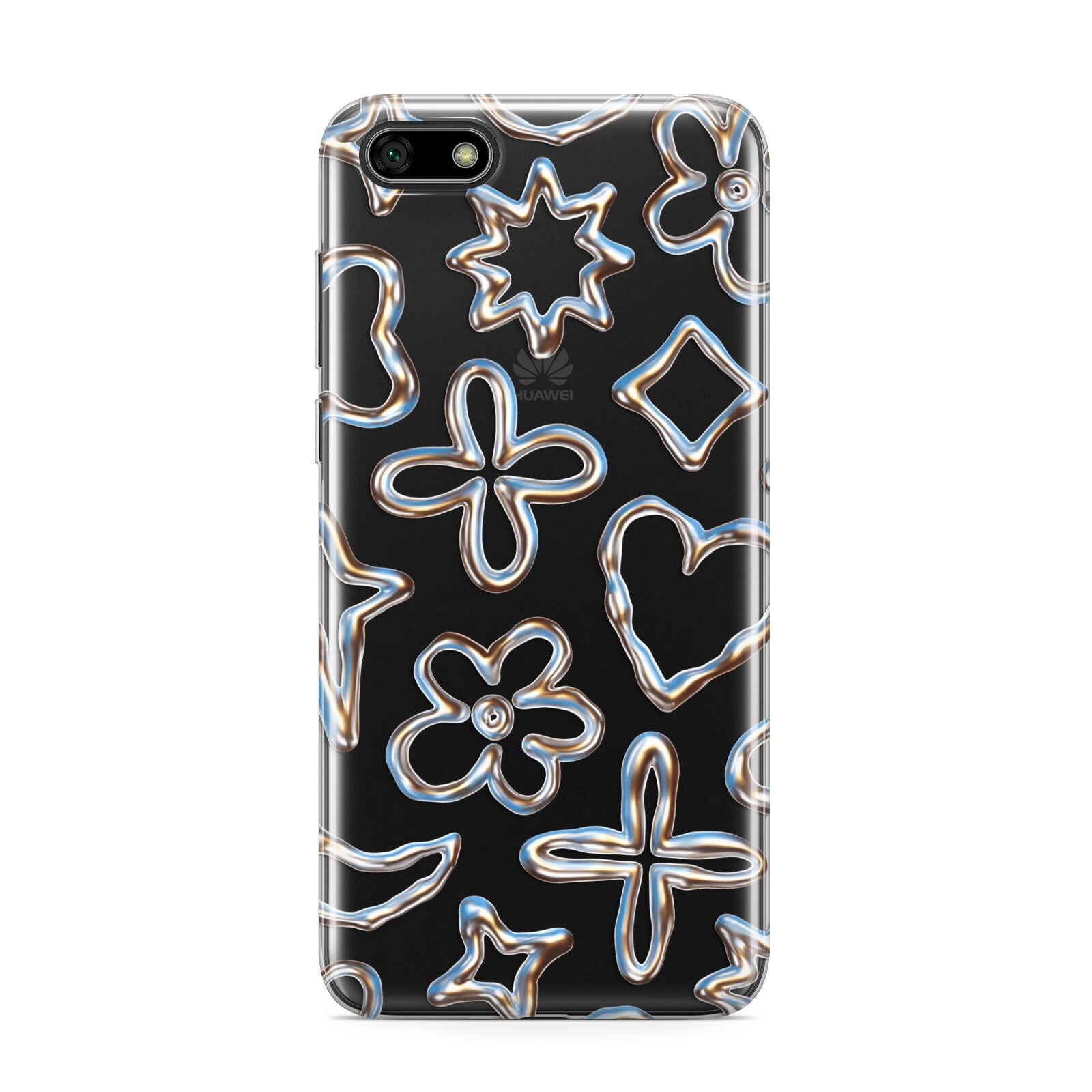 Liquid Chrome Doodles Huawei Y5 Prime 2018 Phone Case