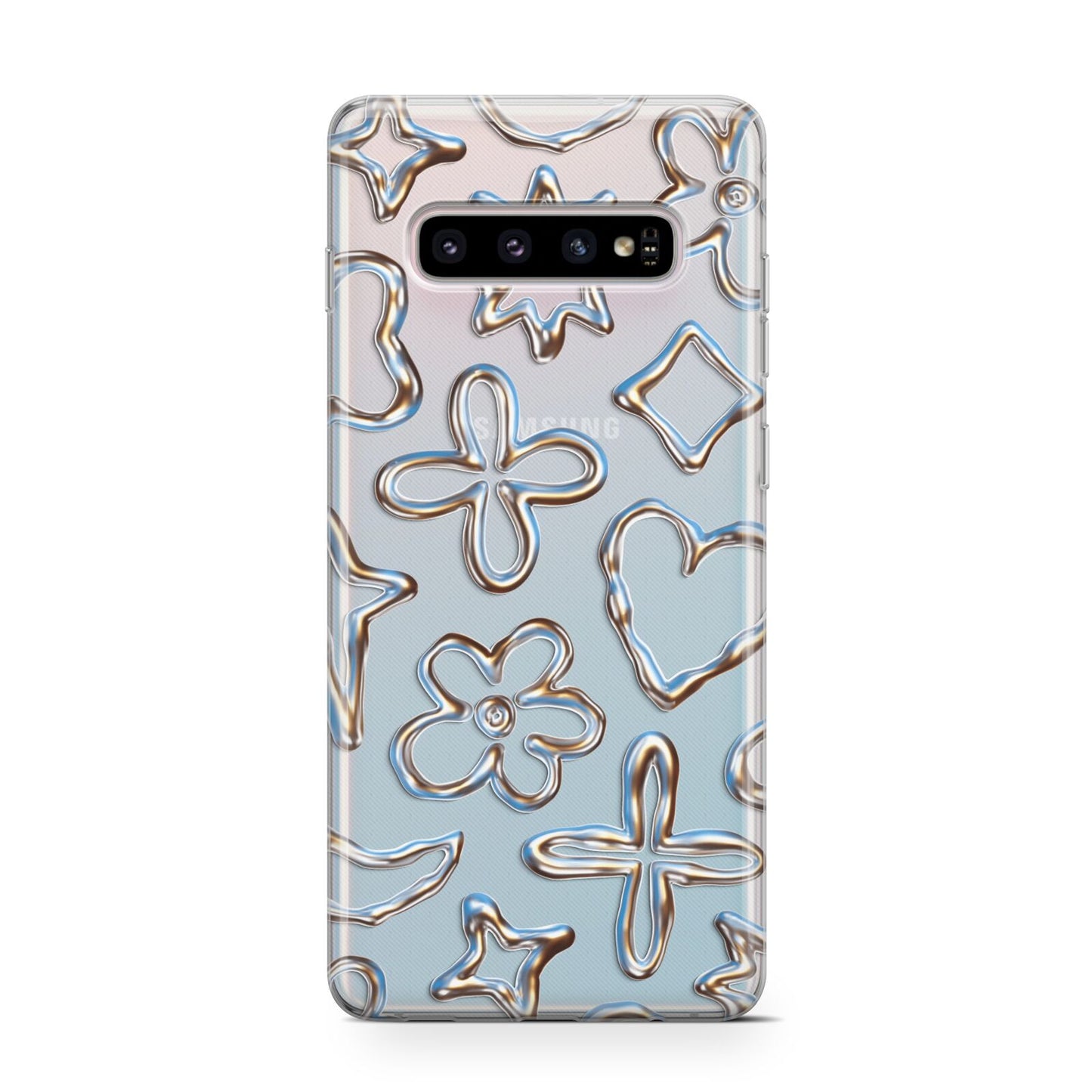 Liquid Chrome Doodles Protective Samsung Galaxy Case