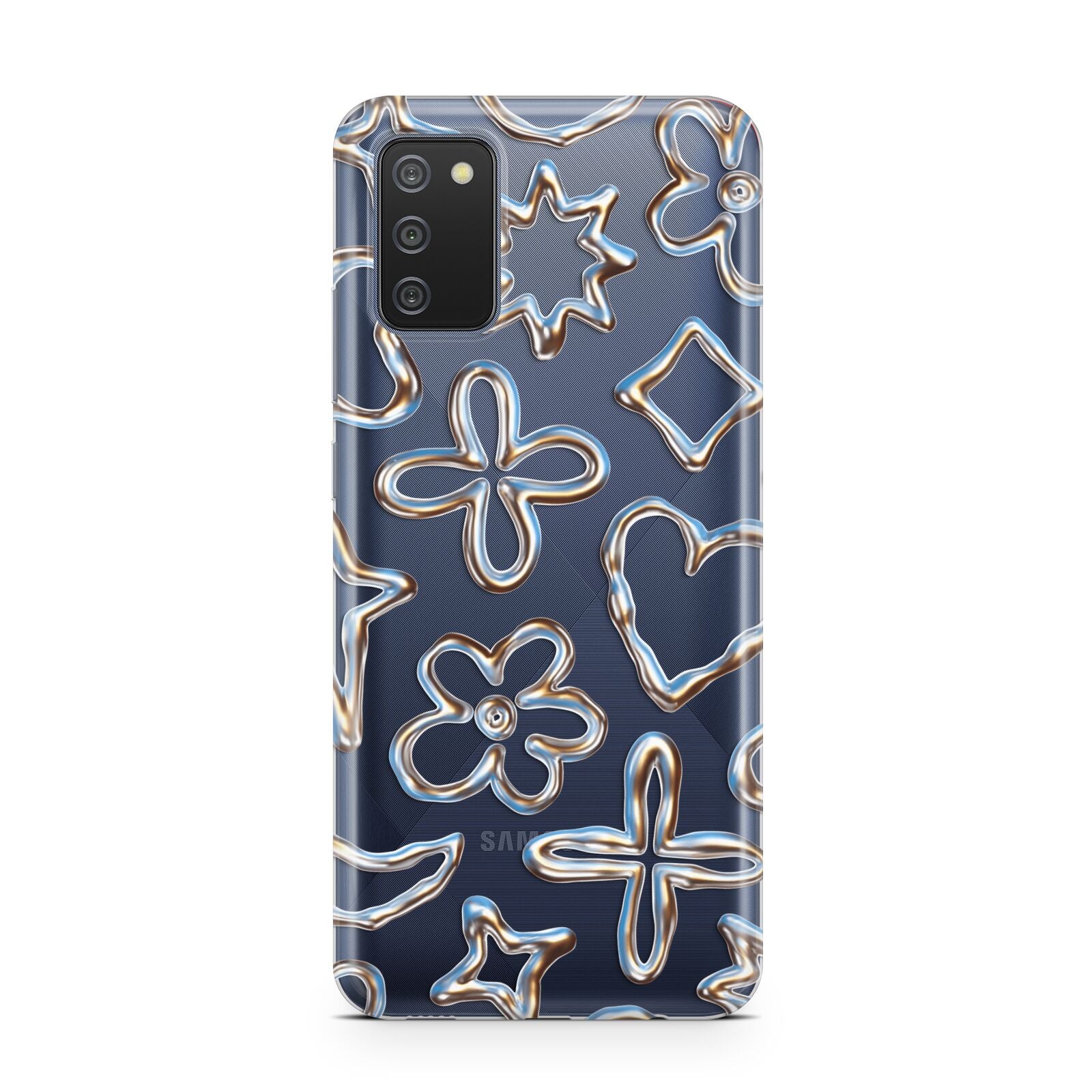 Liquid Chrome Doodles Samsung A02s Case