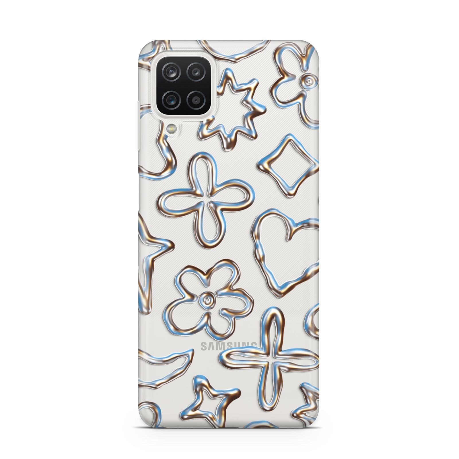 Liquid Chrome Doodles Samsung A12 Case