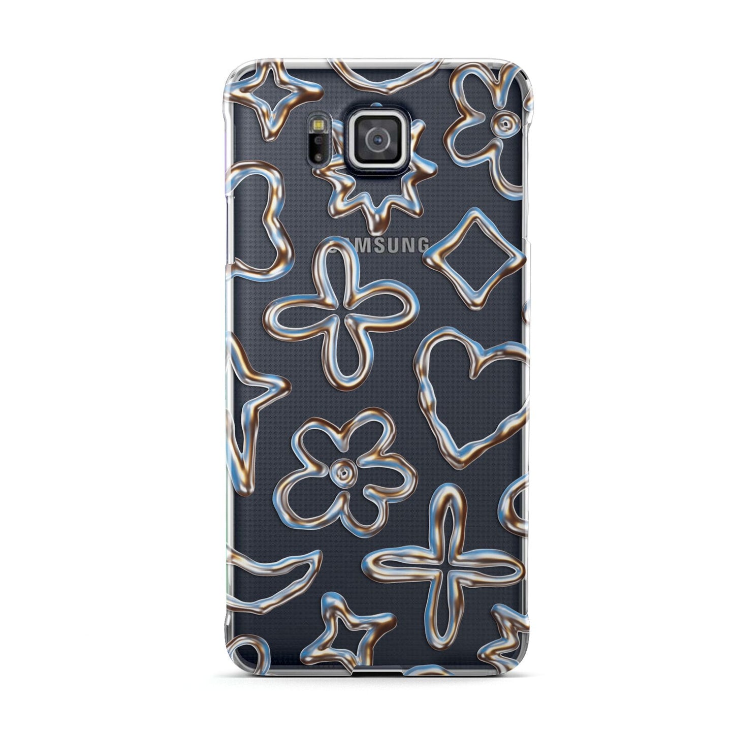 Liquid Chrome Doodles Samsung Galaxy Alpha Case