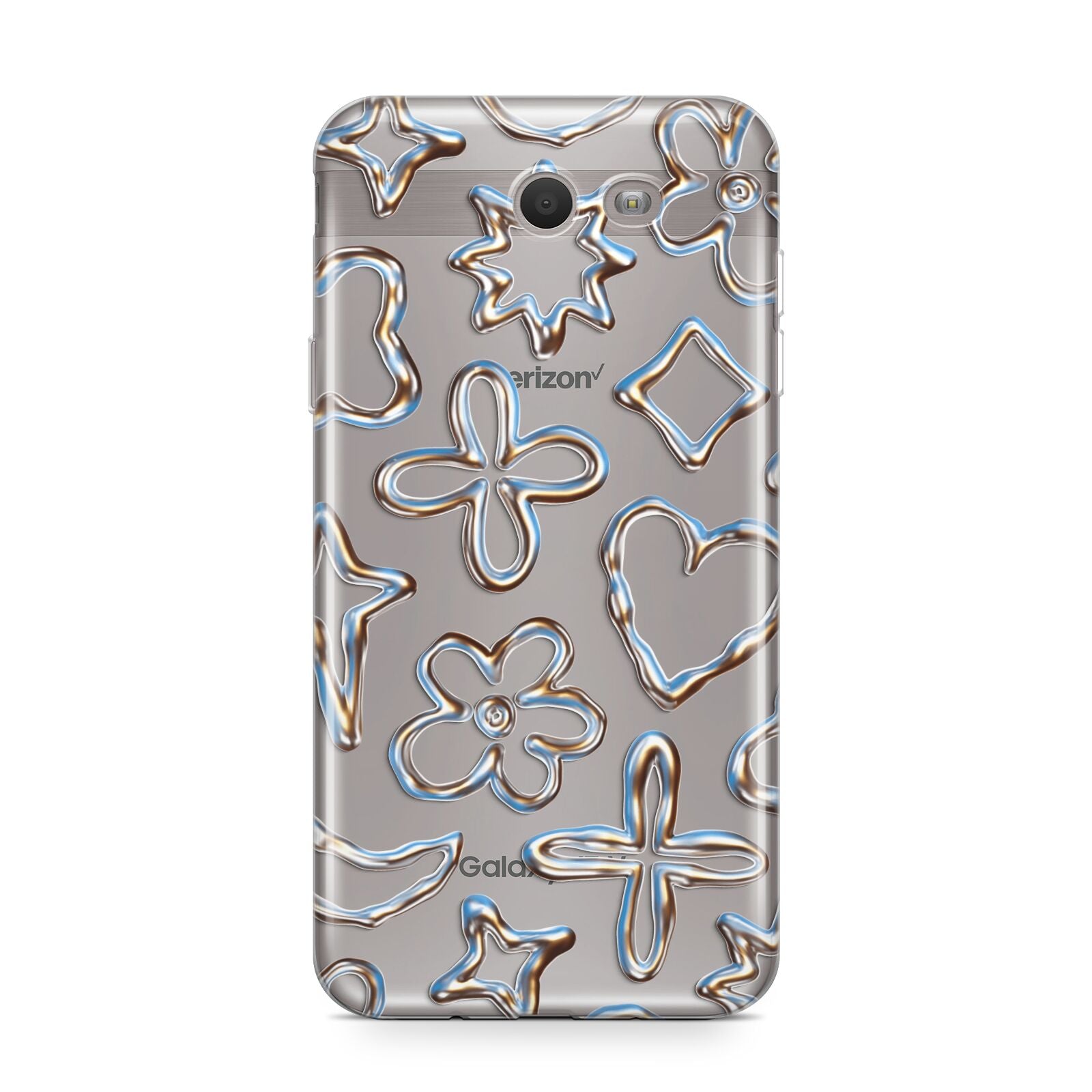 Liquid Chrome Doodles Samsung Galaxy J7 2017 Case