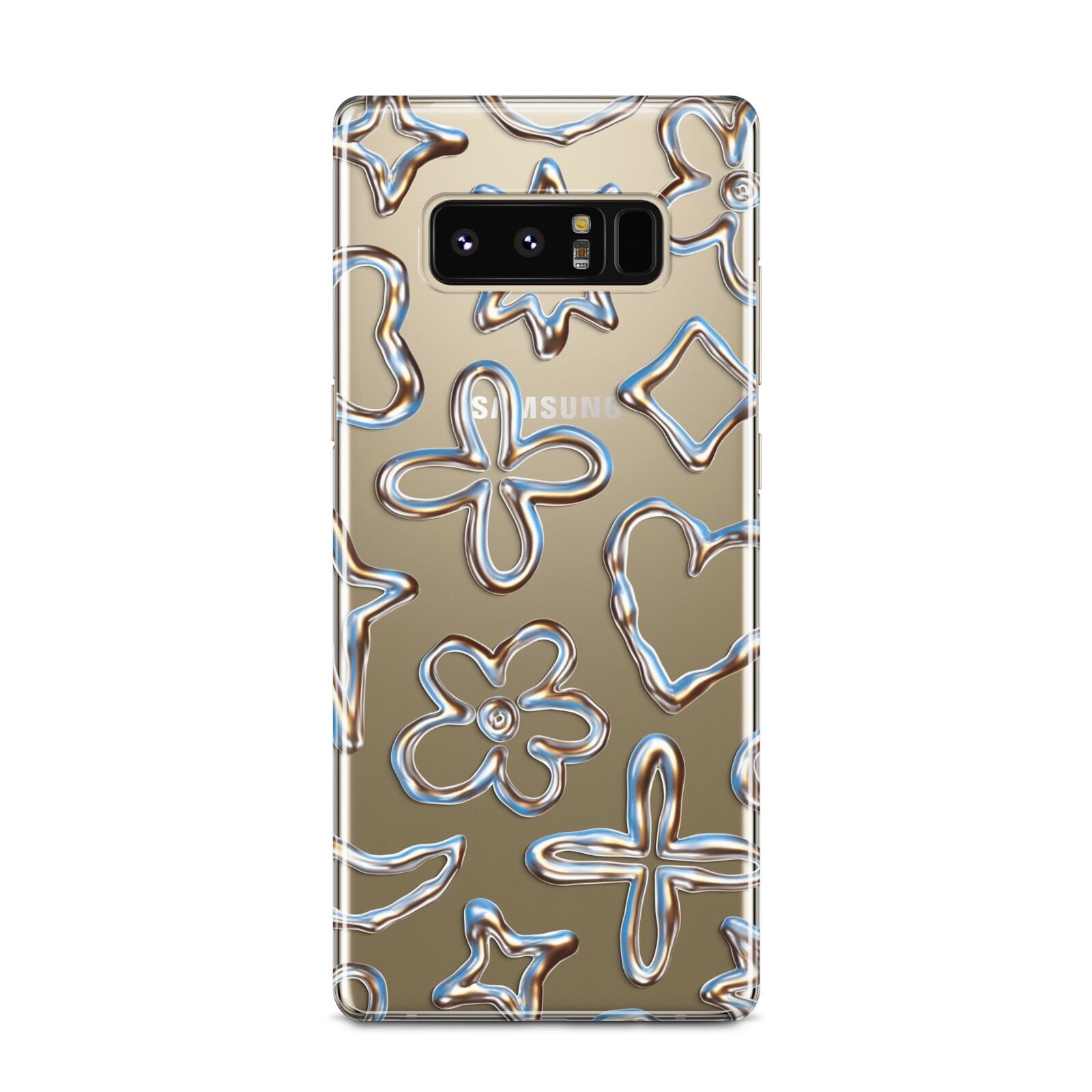 Liquid Chrome Doodles Samsung Galaxy Note 8 Case