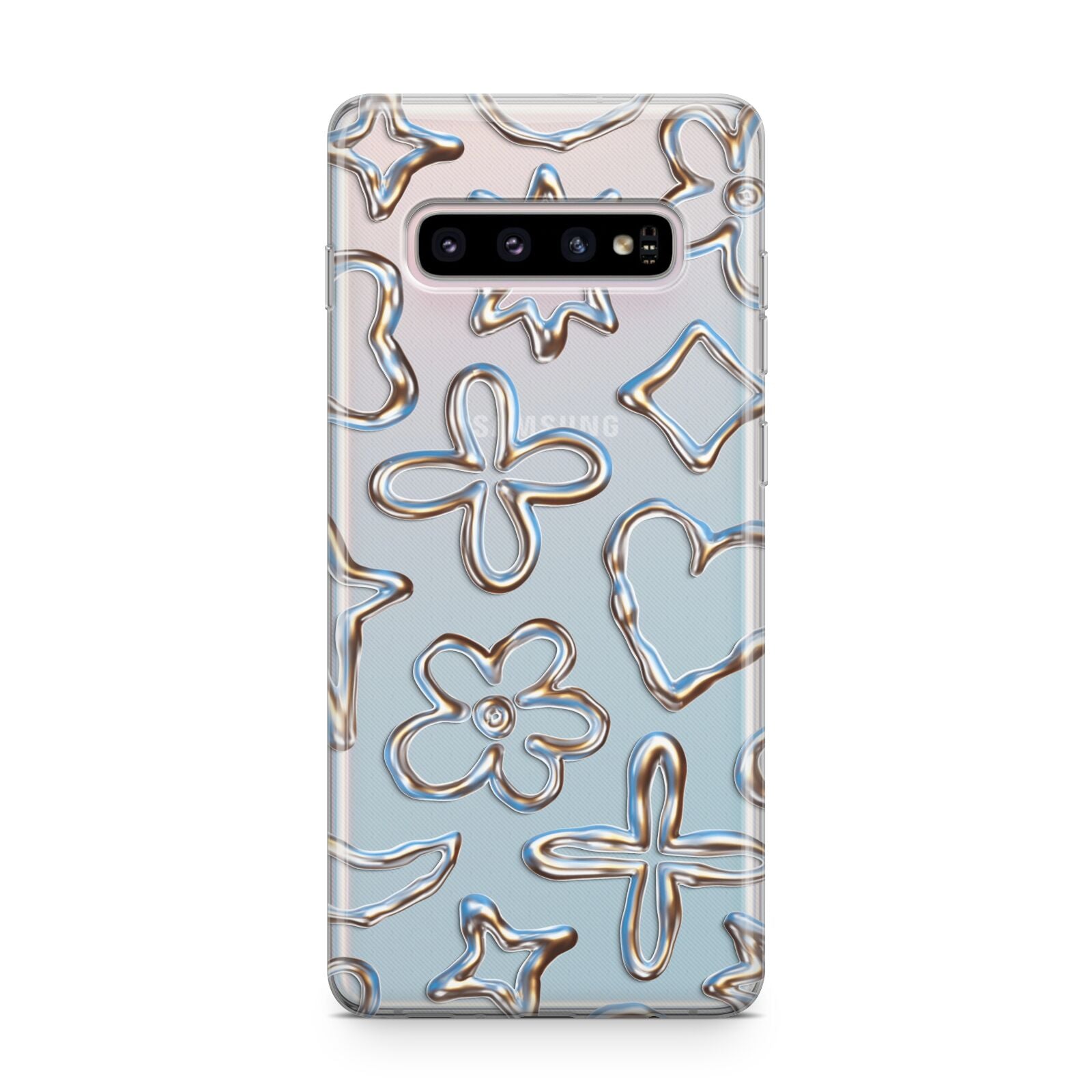 Liquid Chrome Doodles Samsung Galaxy S10 Plus Case