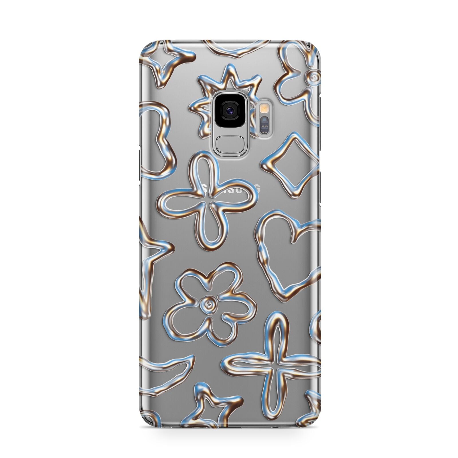 Liquid Chrome Doodles Samsung Galaxy S9 Case