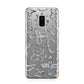 Liquid Chrome Doodles Samsung Galaxy S9 Plus Case on Silver phone