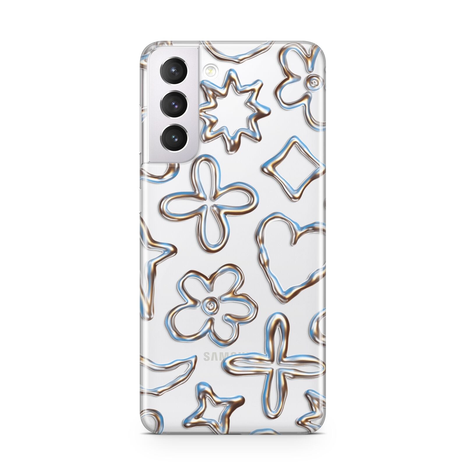 Liquid Chrome Doodles Samsung S21 Case
