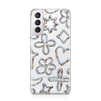 Liquid Chrome Doodles Samsung S21 Case