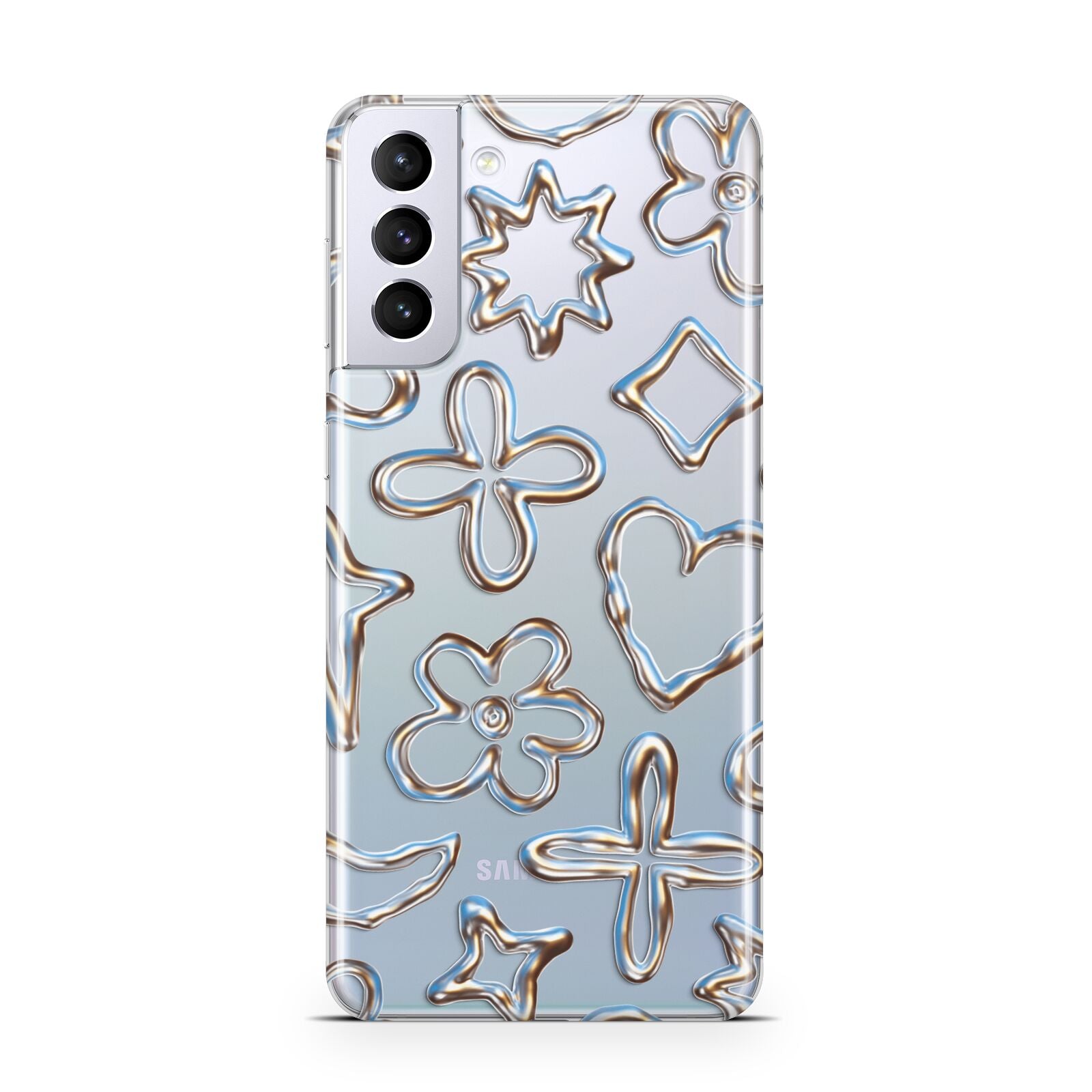 Liquid Chrome Doodles Samsung S21 Plus Phone Case