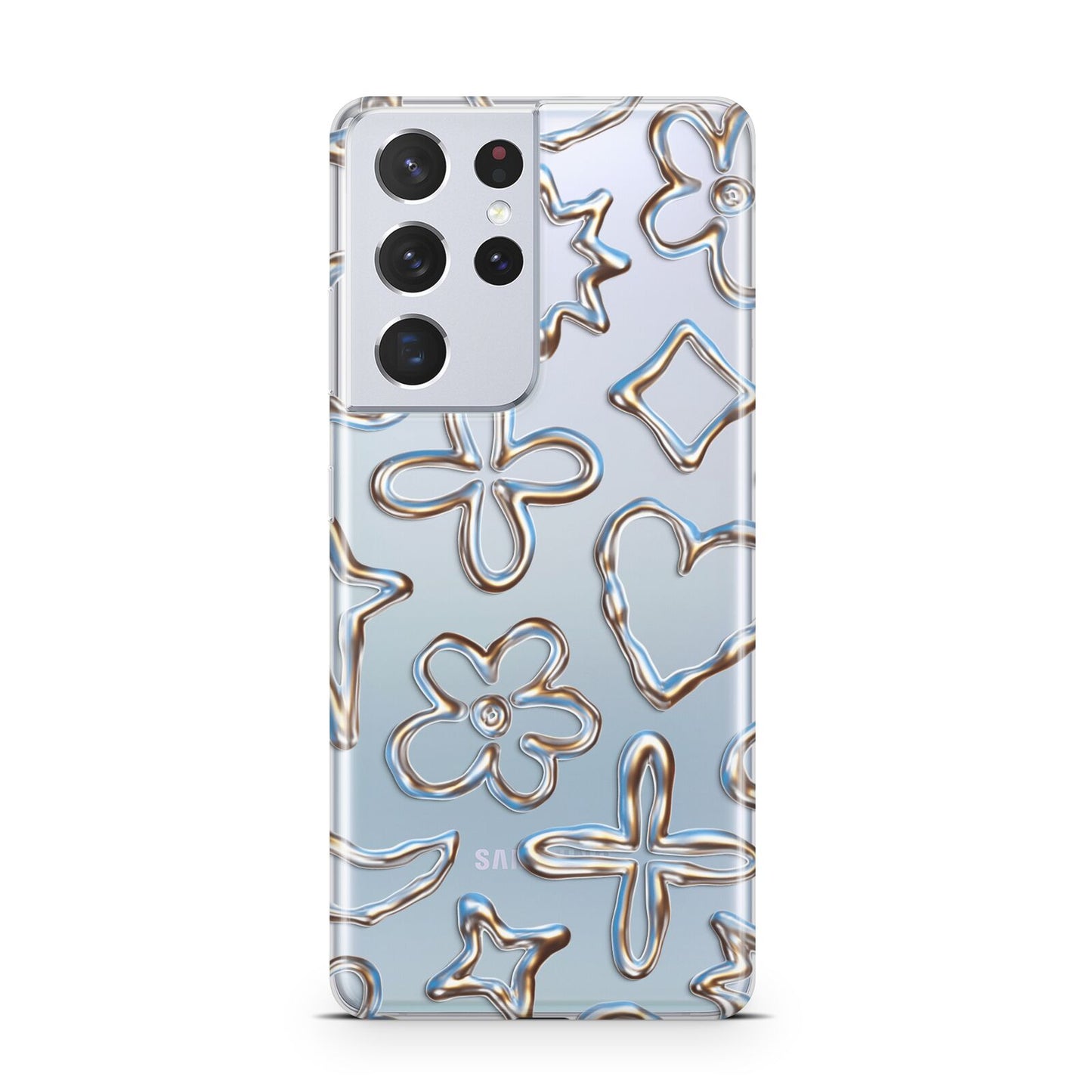 Liquid Chrome Doodles Samsung S21 Ultra Case