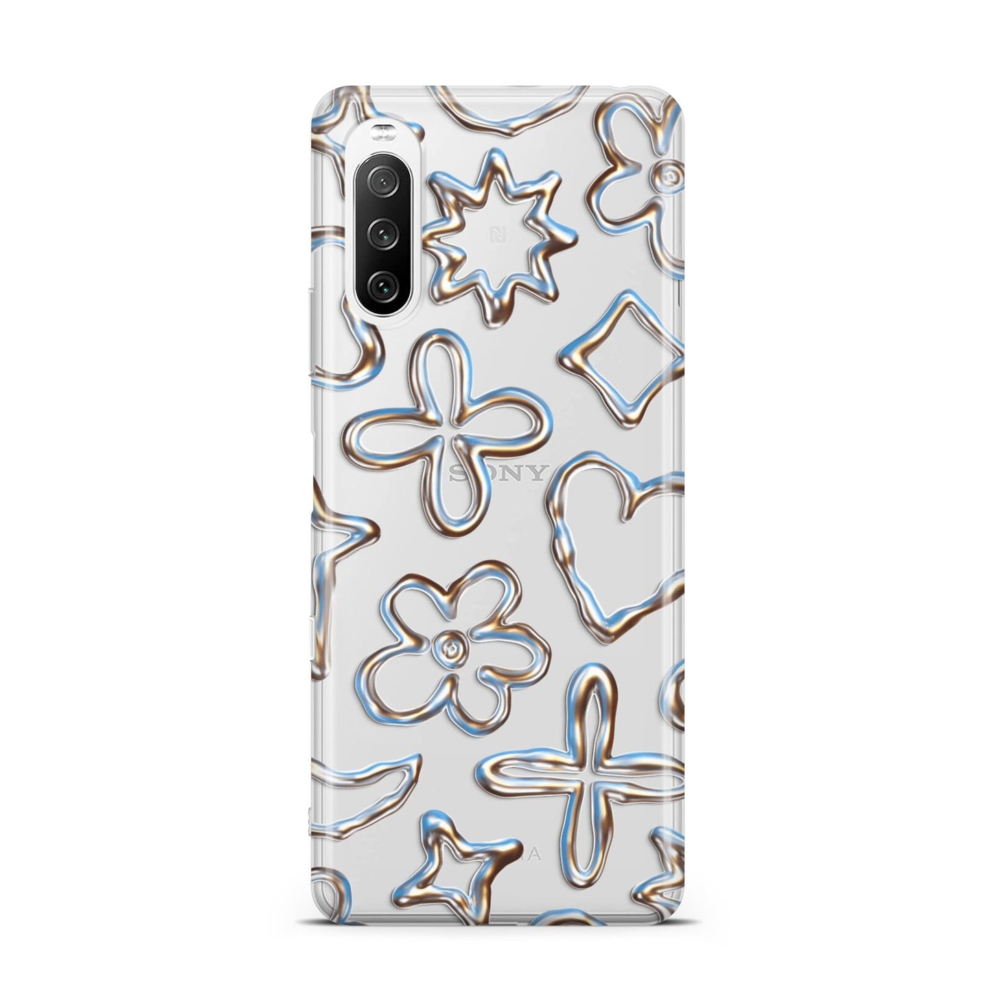 Liquid Chrome Doodles Sony Xperia 10 III Case