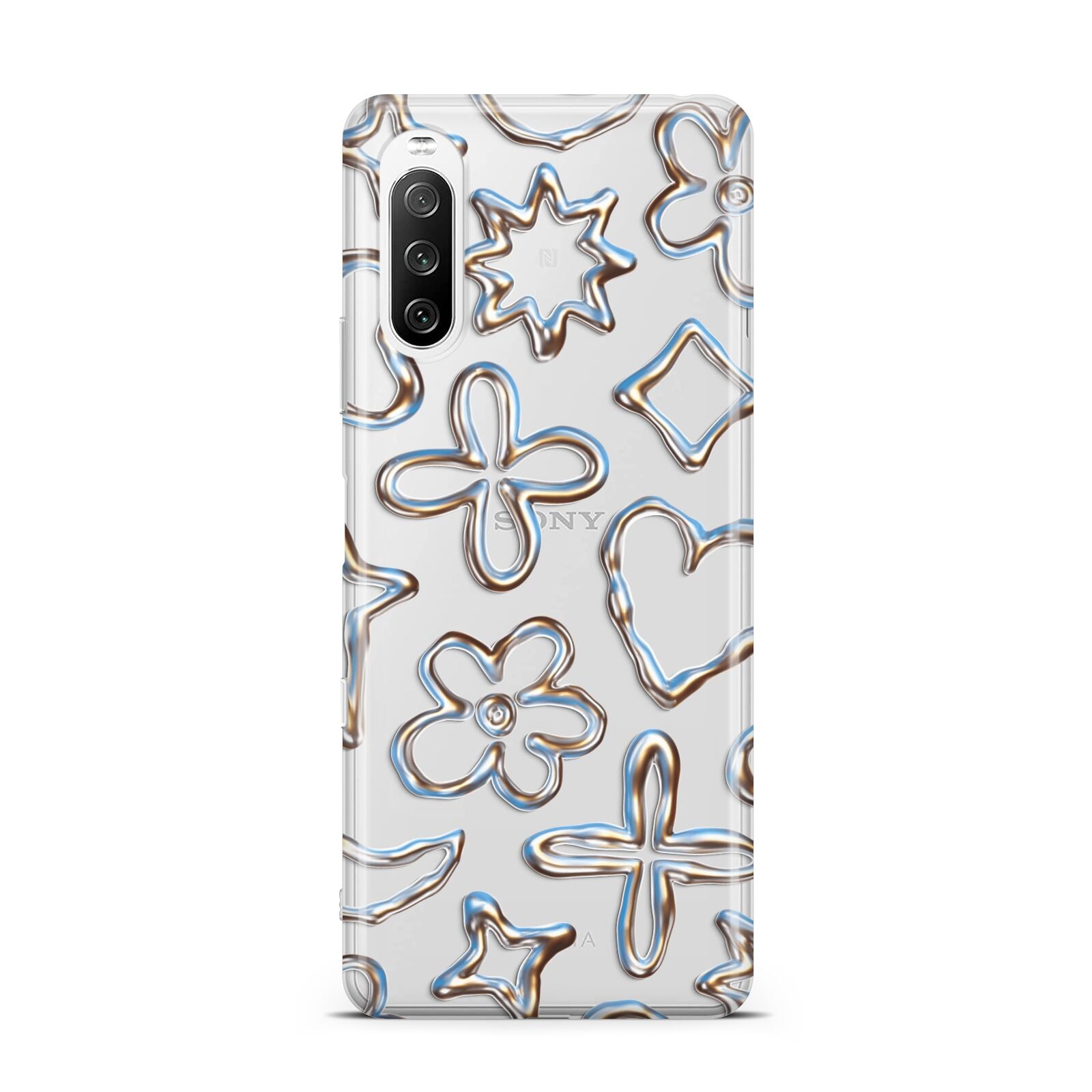 Liquid Chrome Doodles Sony Xperia 10 III Case