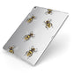 Little Watercolour Bees Apple iPad Case on Silver iPad Side View