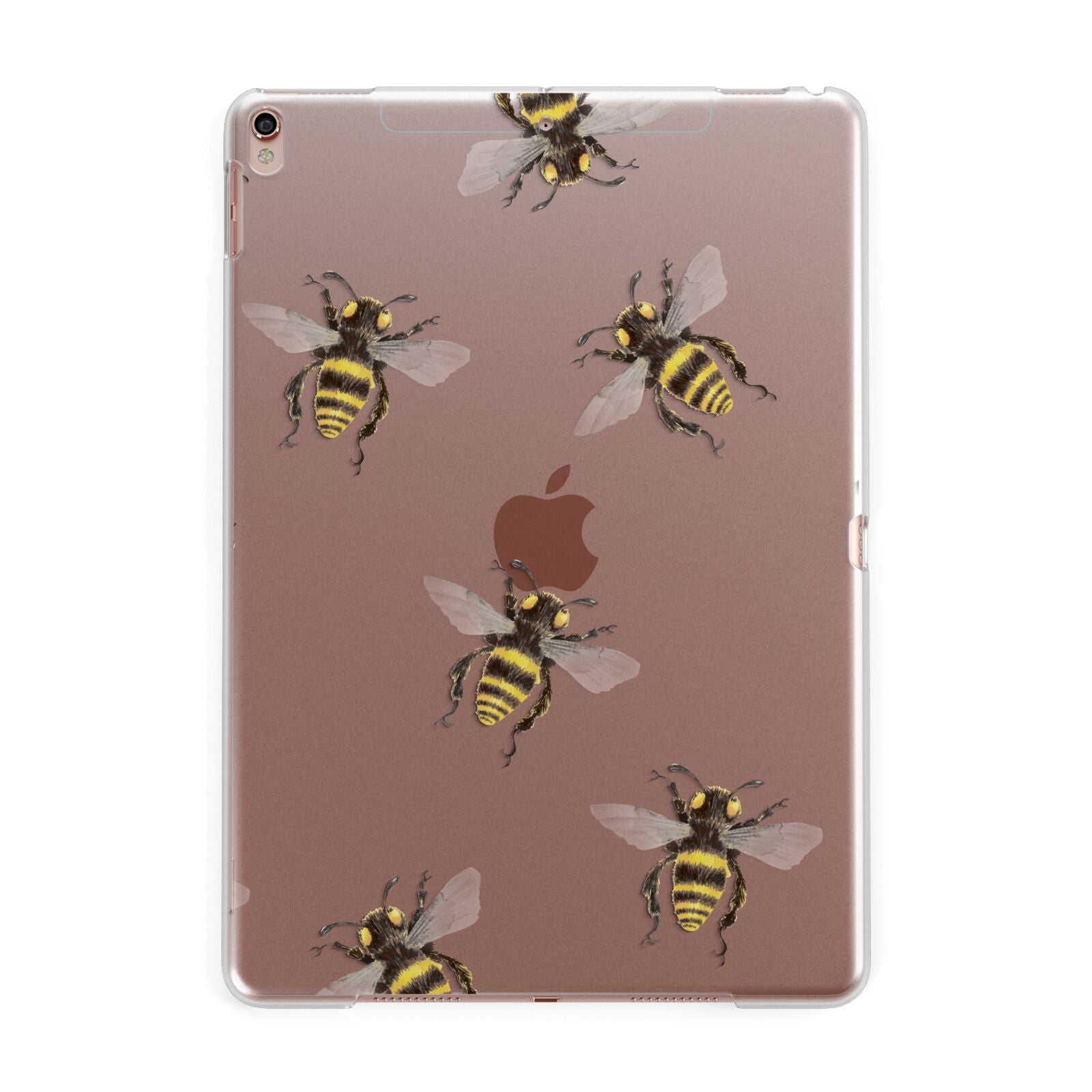 Little Watercolour Bees Apple iPad Rose Gold Case