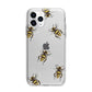 Little Watercolour Bees Apple iPhone 11 Pro in Silver with Bumper Case