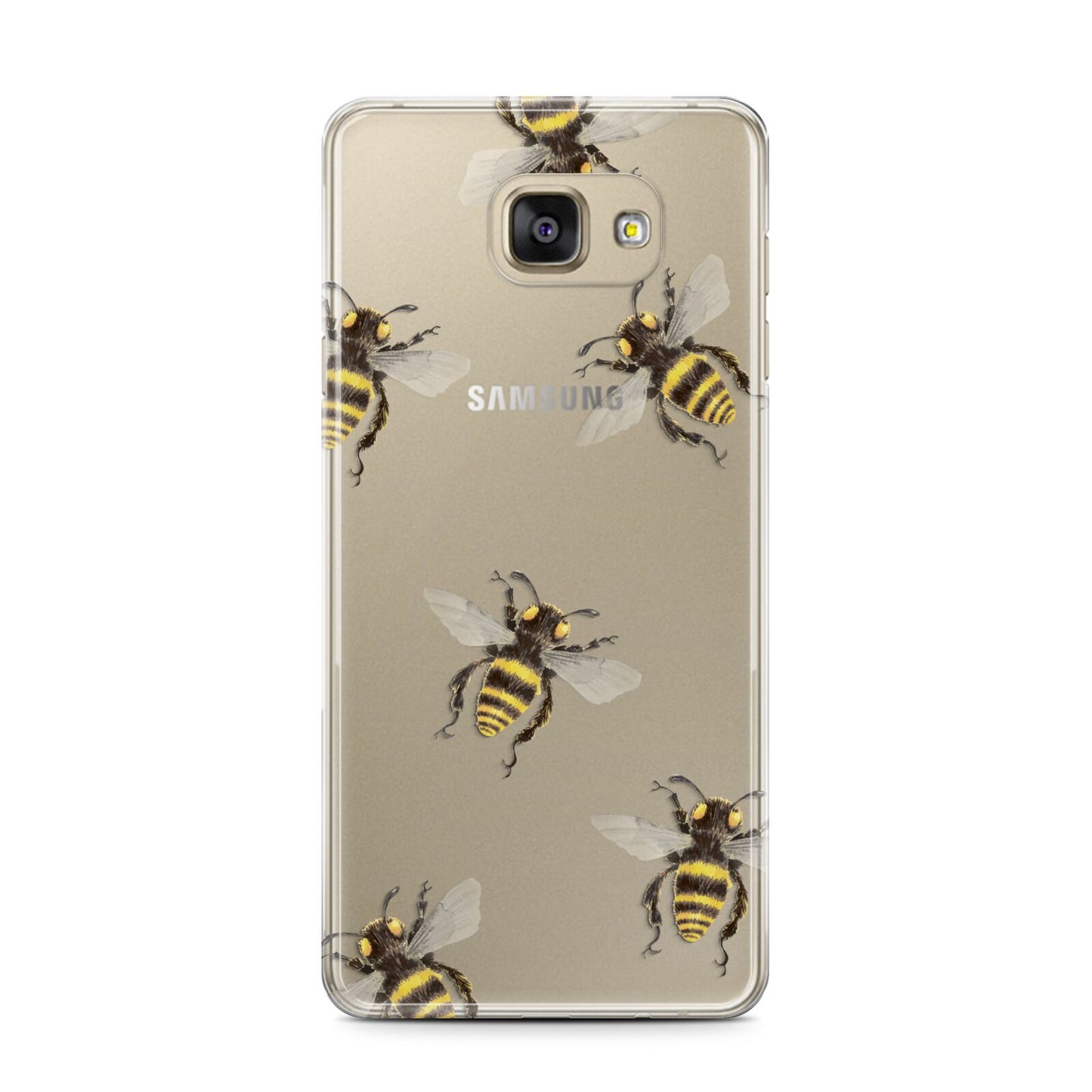 Little Watercolour Bees Samsung Galaxy A7 2016 Case on gold phone