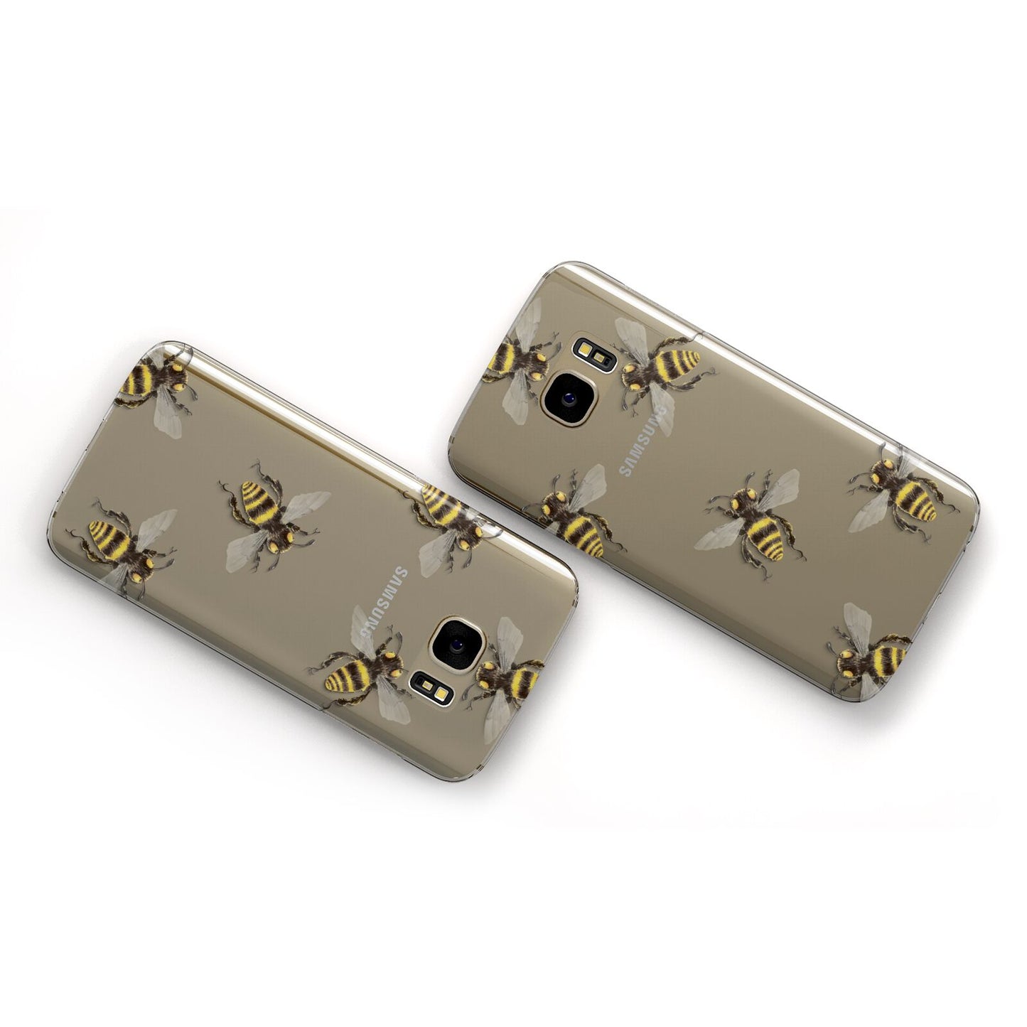 Little Watercolour Bees Samsung Galaxy Case Flat Overview