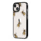 Little Watercolour Bees iPhone 13 Black Impact Case Side Angle on Silver phone