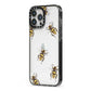 Little Watercolour Bees iPhone 13 Pro Max Black Impact Case Side Angle on Silver phone