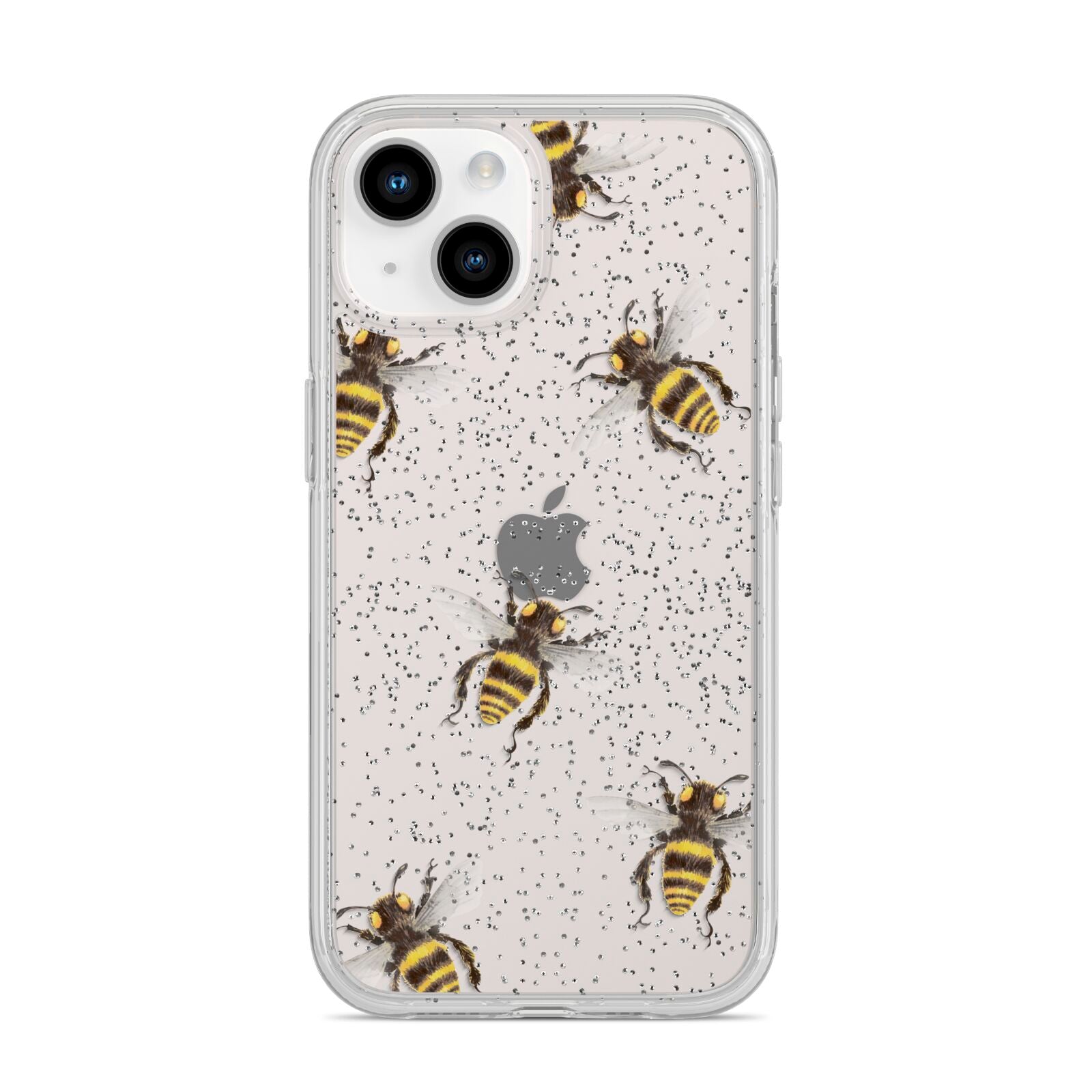 Little Watercolour Bees iPhone 14 Glitter Tough Case Starlight