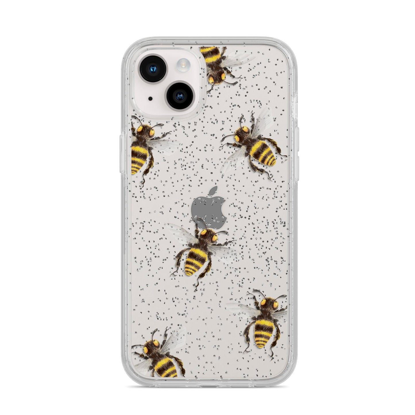 Little Watercolour Bees iPhone 14 Plus Glitter Tough Case Starlight