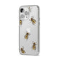 Little Watercolour Bees iPhone 14 Pro Max Clear Tough Case Silver Angled Image