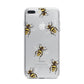 Little Watercolour Bees iPhone 7 Plus Bumper Case on Silver iPhone