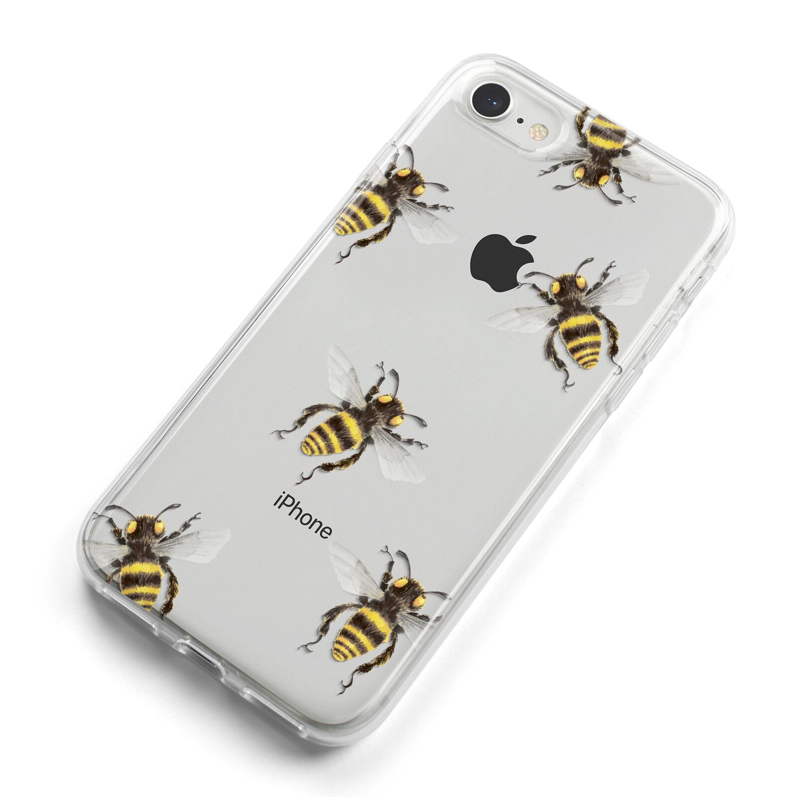 Little Watercolour Bees iPhone 8 Bumper Case on Silver iPhone Alternative Image