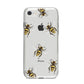 Little Watercolour Bees iPhone 8 Bumper Case on Silver iPhone